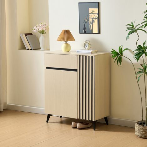 Buffet/meuble à chaussures à 2 portes et 1 tiroir – espace de rangement polyvalent pour entrée, salon ou chambre avec étagères réglables. [ANCIENNE RÉFÉRENCE : N621P307367N] (1/4)