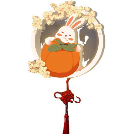 Lanterne lapin du Nouvel An chinois, à faire soi-même, année du Lapin 2023, lanterne portative pour enfants, type 1