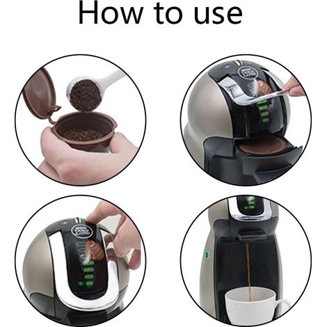 Ein wiederverwendbarer und nachfüllbarer Kaffeekapselfilter, lebensmittelecht, aus PP 304 Edelstahl (braun) (1/5)