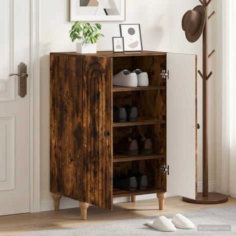 vidaXL Shoe Cabinet ALKMAAR 59.5 x 39.5 x 90 cm Engineered Wood (1/5)