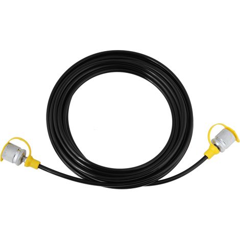 Tuyau d'essai de pression hydraulique 64 MPa, 5 m (16,4 pi), raccord femelle M16-M16, noir liquide, 1 pièce (1/5)