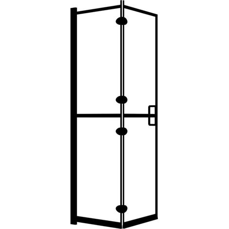 Mampara de ducha plegable Mampara de bañera Mampara de ducha Mampara de bañera Baño Interior del hogar ESG 100 x 140 cm negro