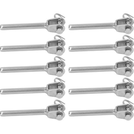 Lot de 10 Embouts de Câble Mâchoire Inox 316, Résistant Corrosion Rouille, 3mm Câble Métallique, Accessoire Gréement (1/5)