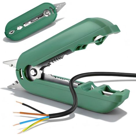 Lot de 2 Pince Electricien 7en1 Multifonction, Pince a Denuder Electricien en Acier au Carbone, 816 AWG (1510 mm²) (1/5)