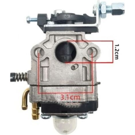 Vergaser für Freischneider, 12 mm Bohrung. 2-Takt-Motoren, Benzin-Öl-Gemisch für Rasenmäher.