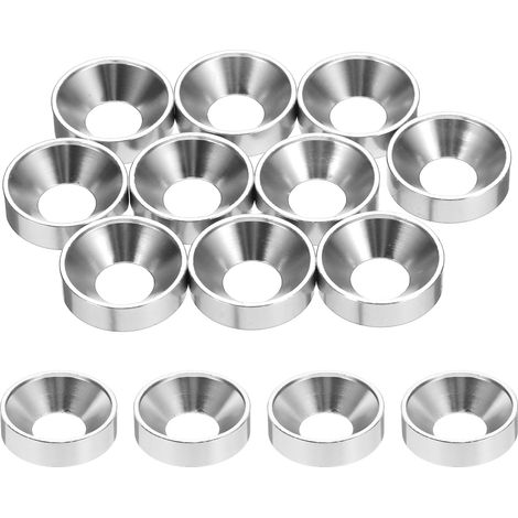 10 Pièces Rondelles à Tête Fraisée, Rondelles de Tasse M8 x 18 mm, Rondelle Fraisée, Rondelle Boulon En Aluminium Pour vis à tête, tige filetée, Accessoires Mécaniques, Argent (1/5)