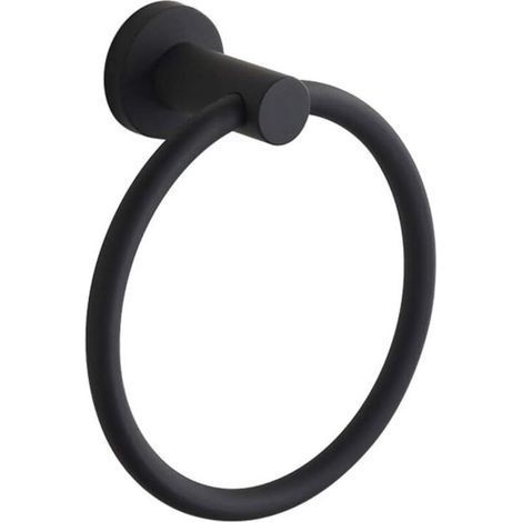 Wandhandtuchring aus Edelstahl 304 mit Gummidichtung für Badezimmer – Schwarz – Fei Yu (1/4)