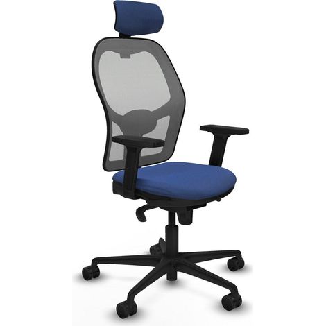 piqueras-y-crespo Chaise ergonomique bleu marine bureau (1/3)