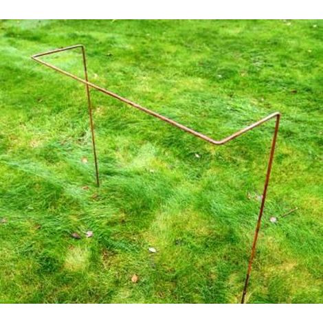 30 Inches Straight Border Support Rust (Pack of 4) - Steel - L20.3 x W76.2 x H86.4 cm - Bare Metal/Ready to Rust