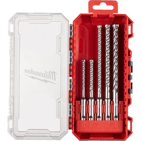 Set 5 Punte Sds-Plus Mx4 5x115mm-6x115mm-6x165mm-8x165mmx10x165mm Milwaukee 4932498297
