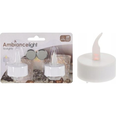 Lot de 2 lampes LED pour bougies chauffe-plat, sans flamme (1/4)