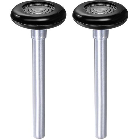 QUARKZMAN 1,8" Nylon-Garagentorrollen, 2" Garagentorschiene, 4,25" Stange, geräuscharme Garagentorrollen, Präzisionskugellager 6200Zz (8 Kugeln), Schwarz (1/5)