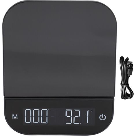 Balance de précision numérique pour café filtre, compatible avec les machines à expresso, avec minuterie automatique et 4 modes d'affichage LCD. (1/5)