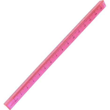 Règle triangulaire, droite en plastique de 15 cm, outil mesure (1/5)