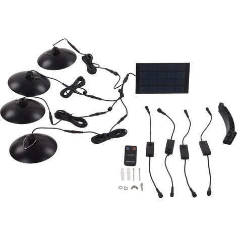 Lampe solaire LED haute luminosité – IP65 étanche – plafond – télécommande infrarouge – cour extérieure