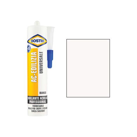 SILICONE ACRILICO AC EDILIZIA BOSTIK - BIANCO VERNICIABILE ML 300- 24 pezzi
