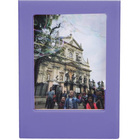 Cadre photo magnétique miniature en plastique, aimant pour réfrigérateur pour photos Polaroid mini 3 pouces (violet) (1/5)