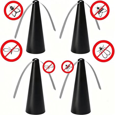 Anti mouche lot 4 ventilateurs répulsifs – Batterie ou USB – Sans chimie – Pour repas extérieur – Protège aliments (1/4)