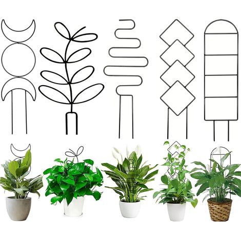 CCYKXASet of 5 trellises for climbing plants, indoor plant trellis, wire mesh, small climbing leaf trellis for indoor plants (1/5)