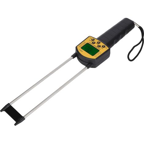 Analizzatore del contenuto d'acqua, misuratore di umidità del grano con display LCD retroilluminato, tester di umidità per mais con sonda. (1/5)