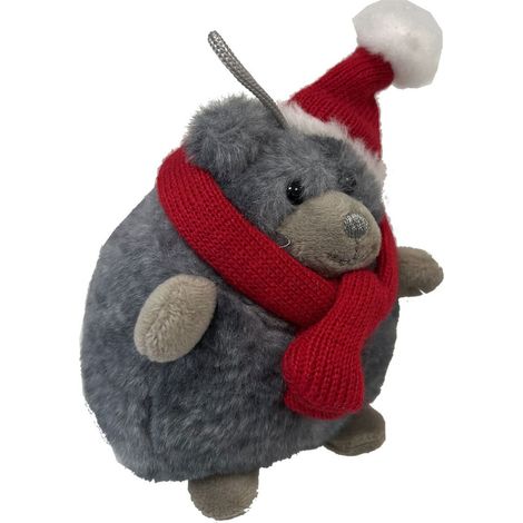 Petite peluche boule Ours décoration de sapin 11 cm (1/3)