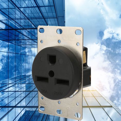 Industriesteckdose NEMA6-30R, 30 A, 250 V, 3-polig, mit Stecker und Kabelanschluss (1/5)