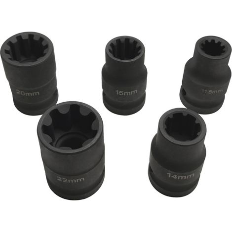 – Jeu de douilles spéciales pour étriers de frein Volkswagen Audi Porsche – 5 pièces – Acier – Douilles 7pt et 10pt – Remplacement efficace - ZK-056 (1/5)