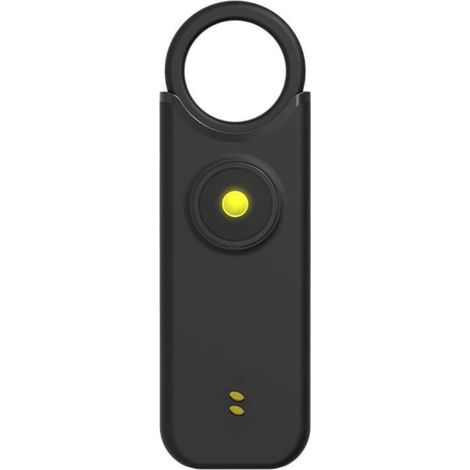 Alarme personnelle d'autodéfense – 135 dB – Voyant SOS LED – Alarme vibrante – Rechargeable – Pour les personnes âgées, les enfants et les personnes handicapées – Noire (1/5)