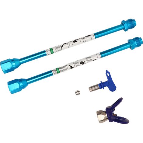 Lot de 2 rallonges de pulvérisation G7/8 14 en acier inoxydable, embout de pulvérisation de rechange pour la maison (bleu). (1/5)