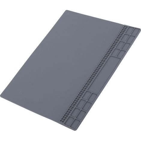 Hitzebeständige Silikon-Reparaturmatte für Lötstationen, Computer, Handys und Werkzeuge, 350 x 250 x 4 mm, Grau (1/5)