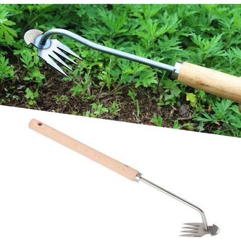Garden FutureOutil de Jardinage 46CM pour Arracher les Mauvaises Herbes, Pelle en Acier Inoxydable pour Planter et Désherber à la Maison - KZQ (1/5)
