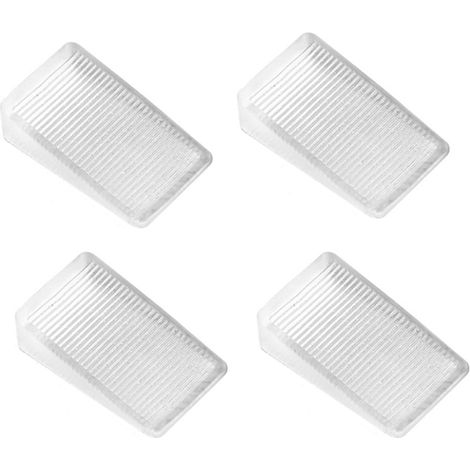 Lot de 4 Cales de Table en Plastique Transparent pour butées de Porte, sols inégaux, butées, nivellement et Fixation de Meubles oscillants, capacité de Poids extrême et résistant aux (1/5)