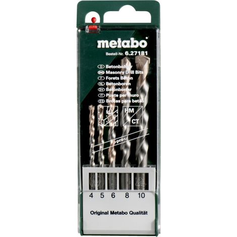 Coffret de forets à béton pro, 5 pièces metabo (1/2)