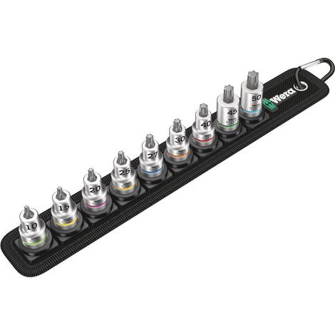 WERA Schraubendrehereinsatz 3/8" Set mit Haltefunktion T10-50 (1/5)