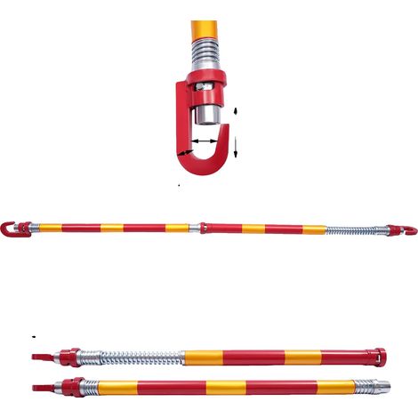 Poste de remolque, alta capacidad de carga, construcción duradera, rojo. (1/2)