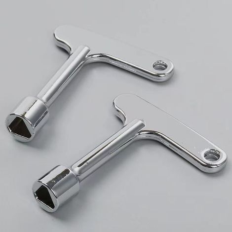 Deux clés triangulaires d'ascenseur en alliage de zinc, accessoires d'ascenseur, clés triangulaires de 8 mm. (1/4)