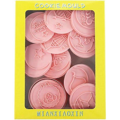 10 moules à biscuits, emporte-pièces château et lune, moule à fondant (1/4)