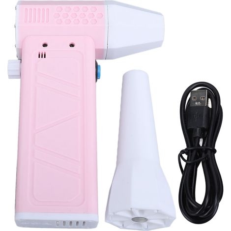 Ventilador turbo portátil con 100 velocidades, batería recargable de 4000 mAh, mini ventilador portátil ideal para viajes y actividades al aire libre, color negro y verde. (1/5)