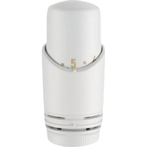 Vanne de radiateur thermostatique, tête de contrôle de température avec volant de réglage pour radiateurs de chauffage central, capteur d'ampoule TRV (blanc)