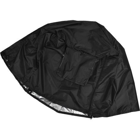 Wasserdichte und UV-beständige Abdeckung (124,5 x 84 x 79 cm) für Drahtkäfige im Freien, Sonnen- und Regenschutz für Tierkäfige, schwarze Hundekäfigabdeckung (Abmessungen: 124,5 x 79 x 84 cm) (1/5)