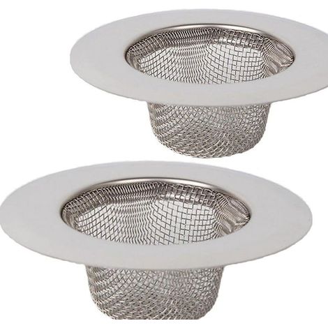 Passoire en acier inoxydable 2 pièces, mini évier de cuisine, filtre pour évier de cuisine en acier inoxydable, filtre pour filtre, douche, baignoire ou évier de cuisine (1/5)