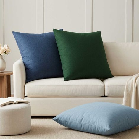vidaXL Cushion with Pillow HEERLEN 2 pcs Dark Green Fabric (1/5)