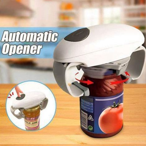 Ouvre-boîte électrique à double poignée, ouvre-bouteille automatique à une touche pour la cuisine domestique (1/4)