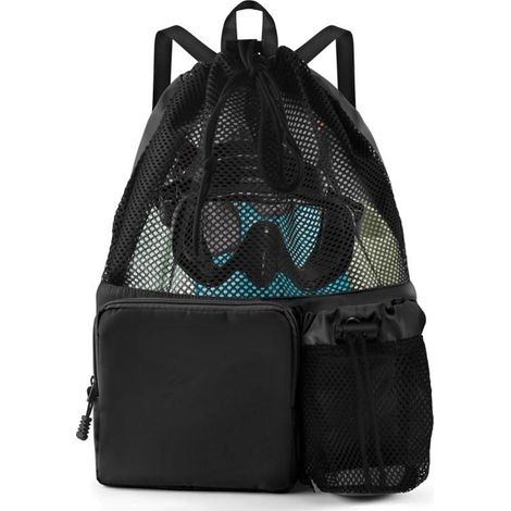 Sac à cordon en filet avec poignée chaussures, de natation sport plage ou voyage (1/5)