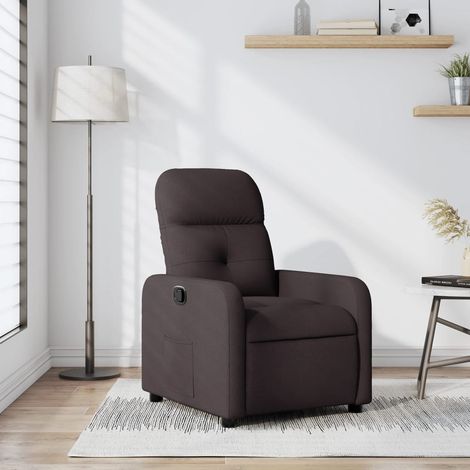 Fauteuil inclinable-Chaise de relaxation-Fauteuil Relax Marron foncé Tissu 579380 (1/5)