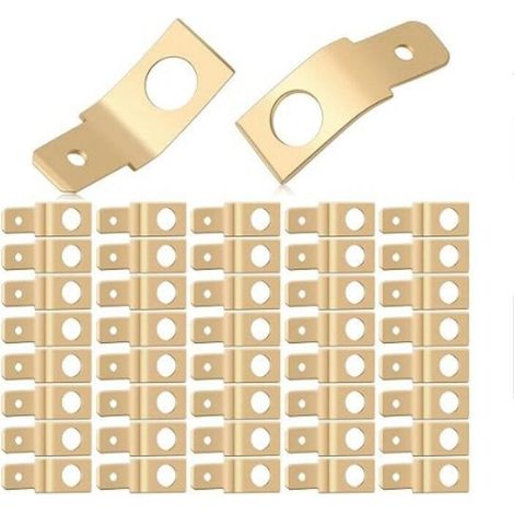 FLITI Pack of 100 6.35 mm (1/4") Brass Male Connectors, Brass Wire Connectors, Crimp Power Supplies. (1/3)