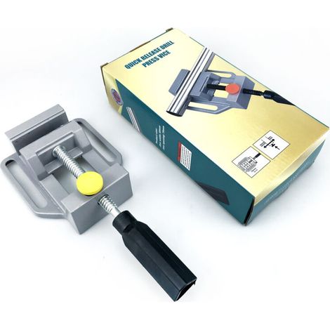 Miniatur-Tischschraubstock aus Aluminium – Parallelbacken, 90°-Schnellspannfunktion und bohrmaschinenkompatibel
