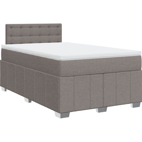 Maison Exclusive - Sommier à lattes de lit avec matelas taupe 120x190 cm tissu