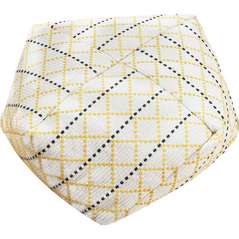 VERCART Housse de Pouf Minimaliste, Repose-pieds Non Rembourré, Housse de Pouf Pentagonale pour la Décoration Intérieure,Jaune,53x53x20cm (1/5)