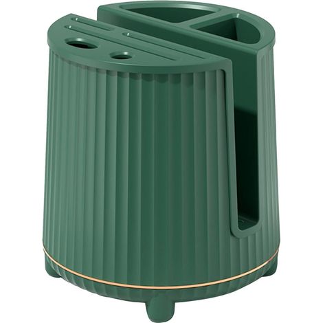 Bloc à Couteaux Universel, Porte-couteau Rotatif 3 En 1 Avec Porte-ustensiles De Cuisine, Organisateur De Planche à Découper Pour Comptoir De Cuisine(Vert foncé)